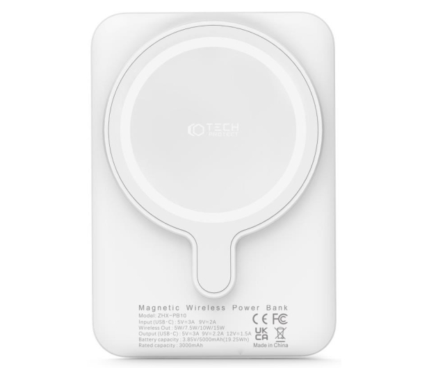 TECH-PROTECT PB10 LifeMag MagSafe Power Bank 5000 mAh biały 9589046926709 - 1101215 - zdjęcie 2